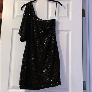 Black Sequin Cocktail Dress